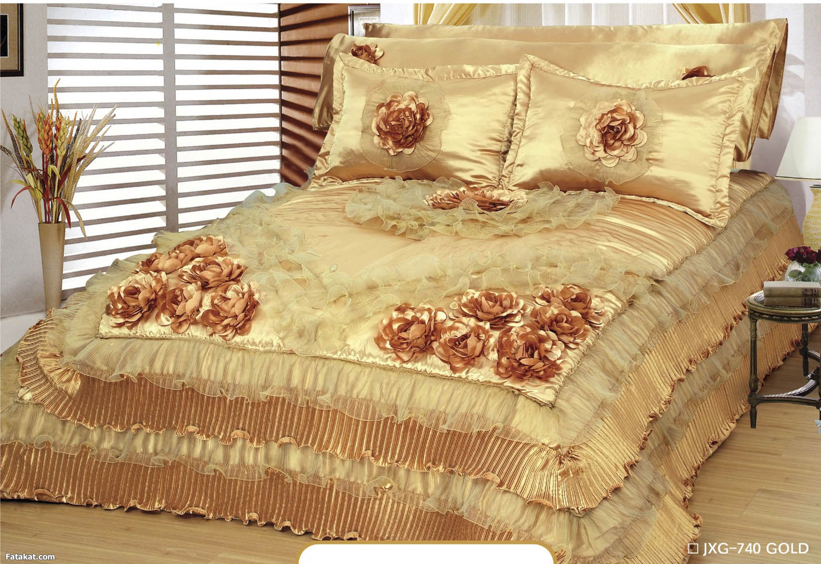 اغطية سرير بالساتان صباح الخير