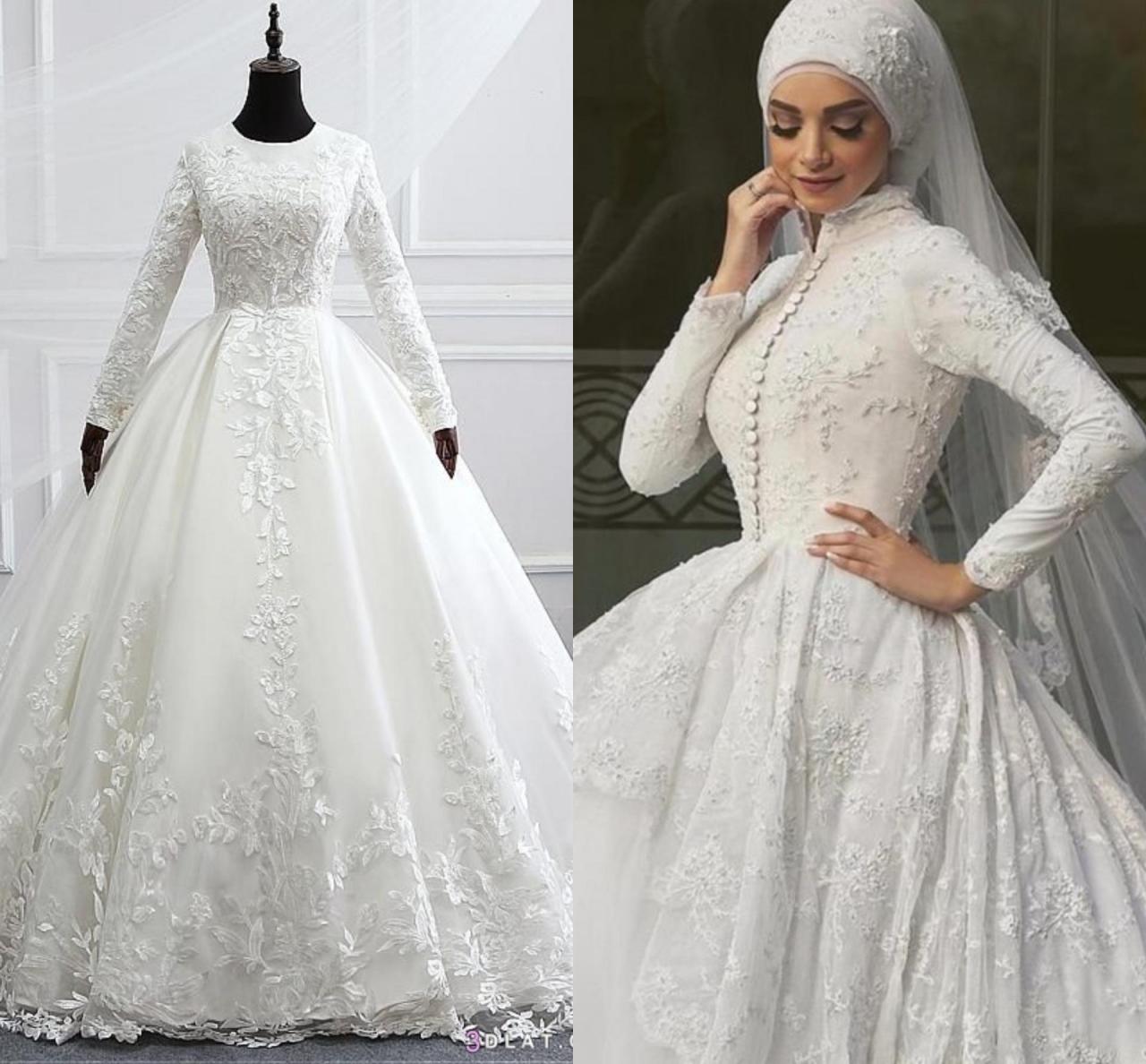 فساتين زفاف للمحجبات بنات كيوت