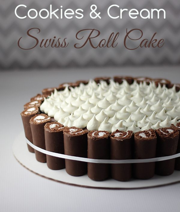 Swiss Roll Cookies and Cream Cake Recipe Cutefetti