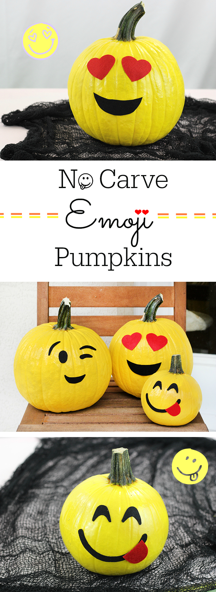 No Carve Emoji Pumpkins Cutefetti