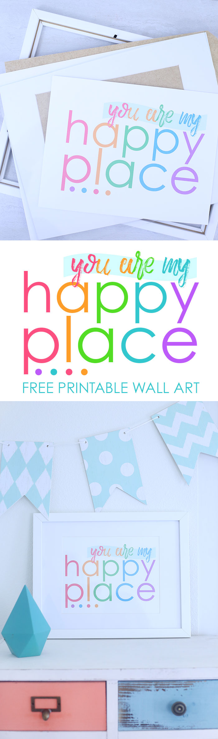 You Are My Happy Place Wall Art Printable Cutefetti