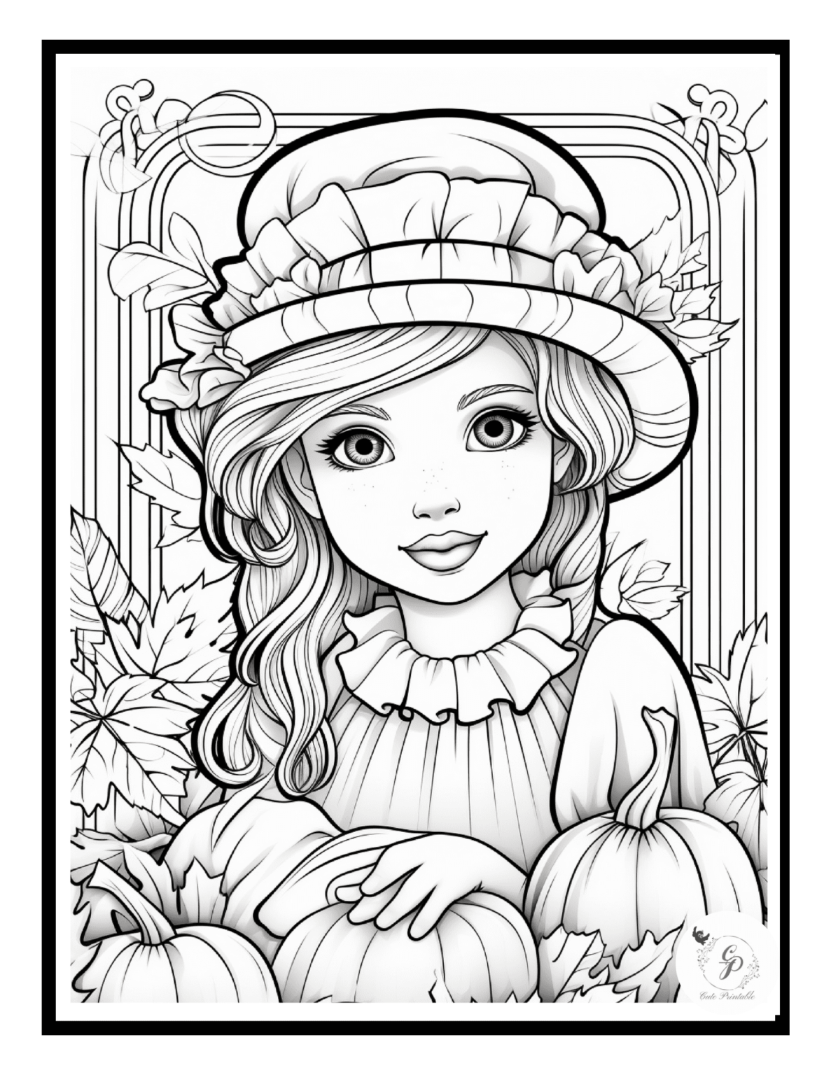 Cute Thanksgiving Coloring Pages for Kids | Cute Printable