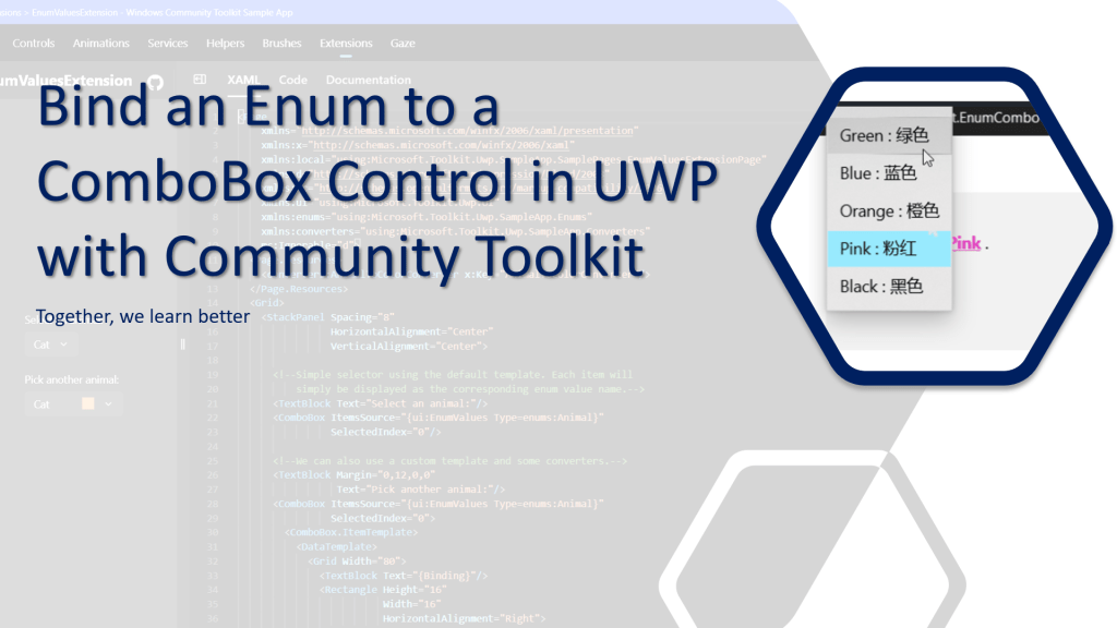 Bind an Enum to a ComboBox Control in UWP with Community Toolkit