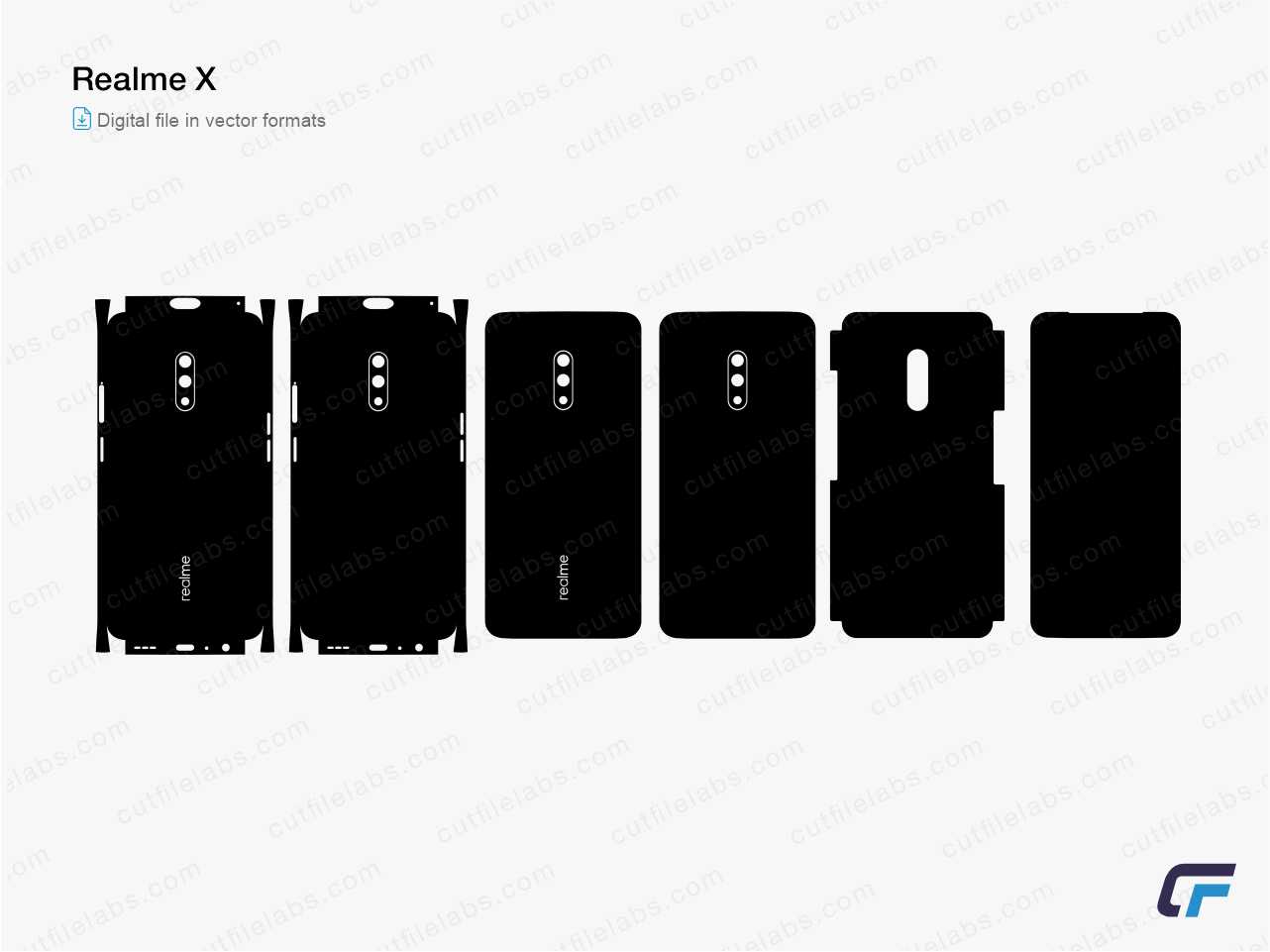 Realme X (2019) Cut File Template CutFileLabs