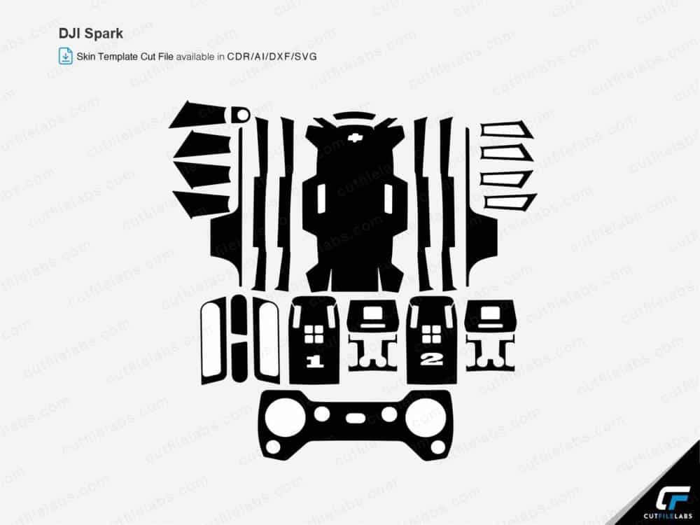 DJI Spark (2017) Cut File Template CutFileLabs