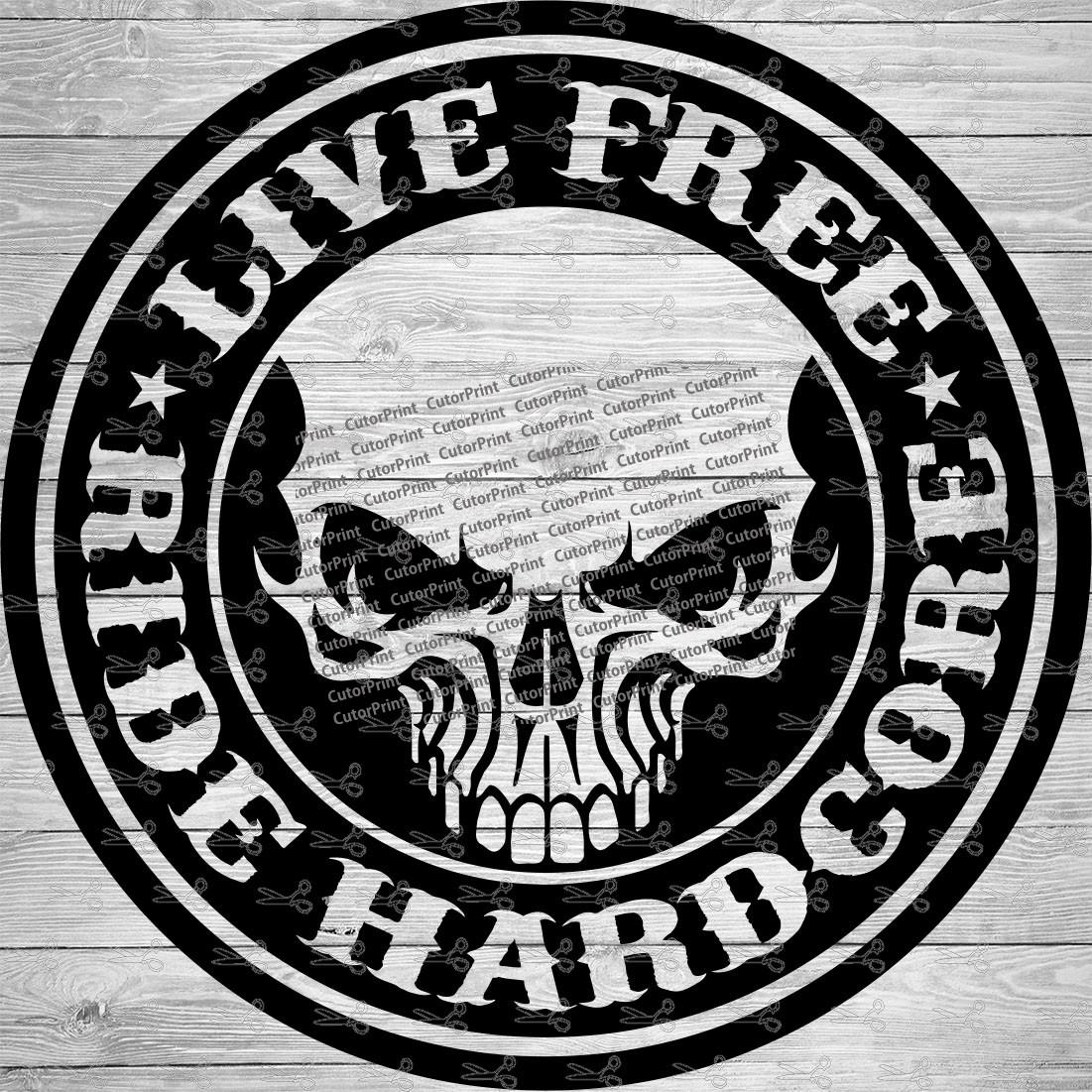 Live Free Ride Logo SVG,EPS & PNG Files Digital Download files for