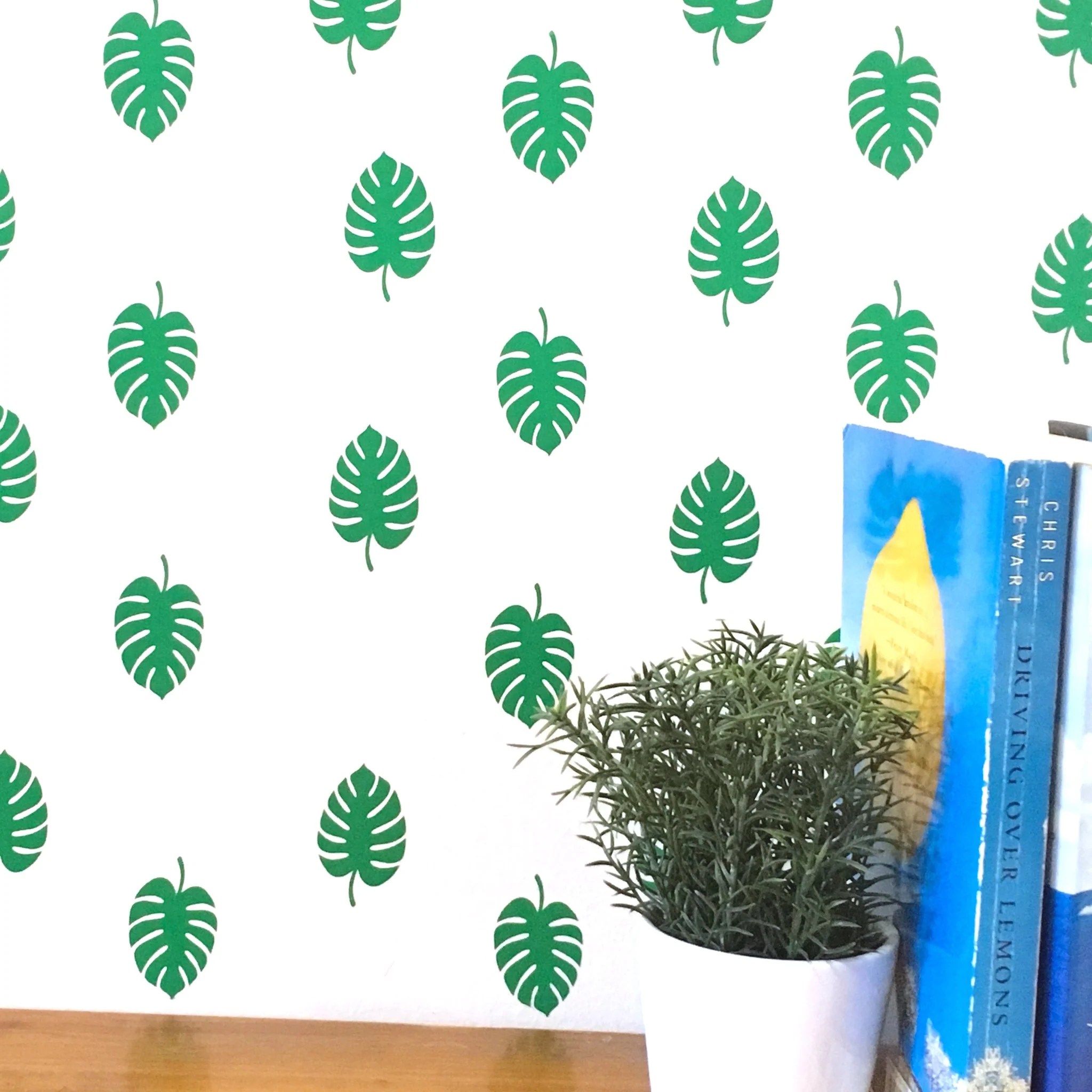 Tropical Leaf Vinyl Wall Decals Cutouts Canada