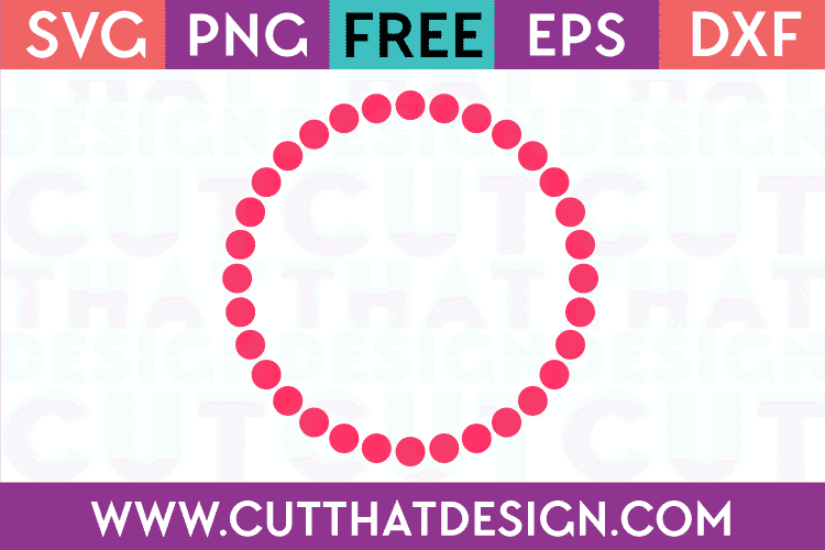 Polka Dot Circle Monogram Frame Cut That Design
