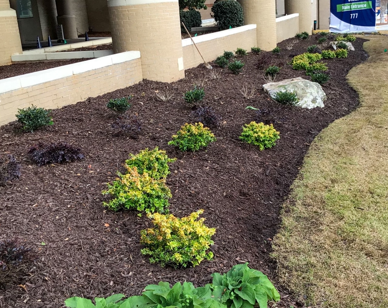 Mulch Installation for Hospital Property Cutting Edge Landscaping