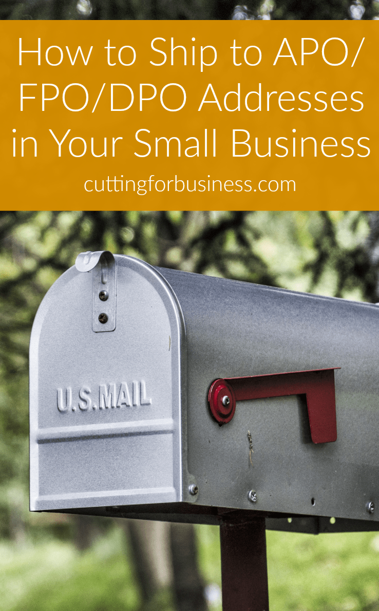 How to Ship to APO/FPO/DPO Addresses in your Silhouette Cameo or Cricut