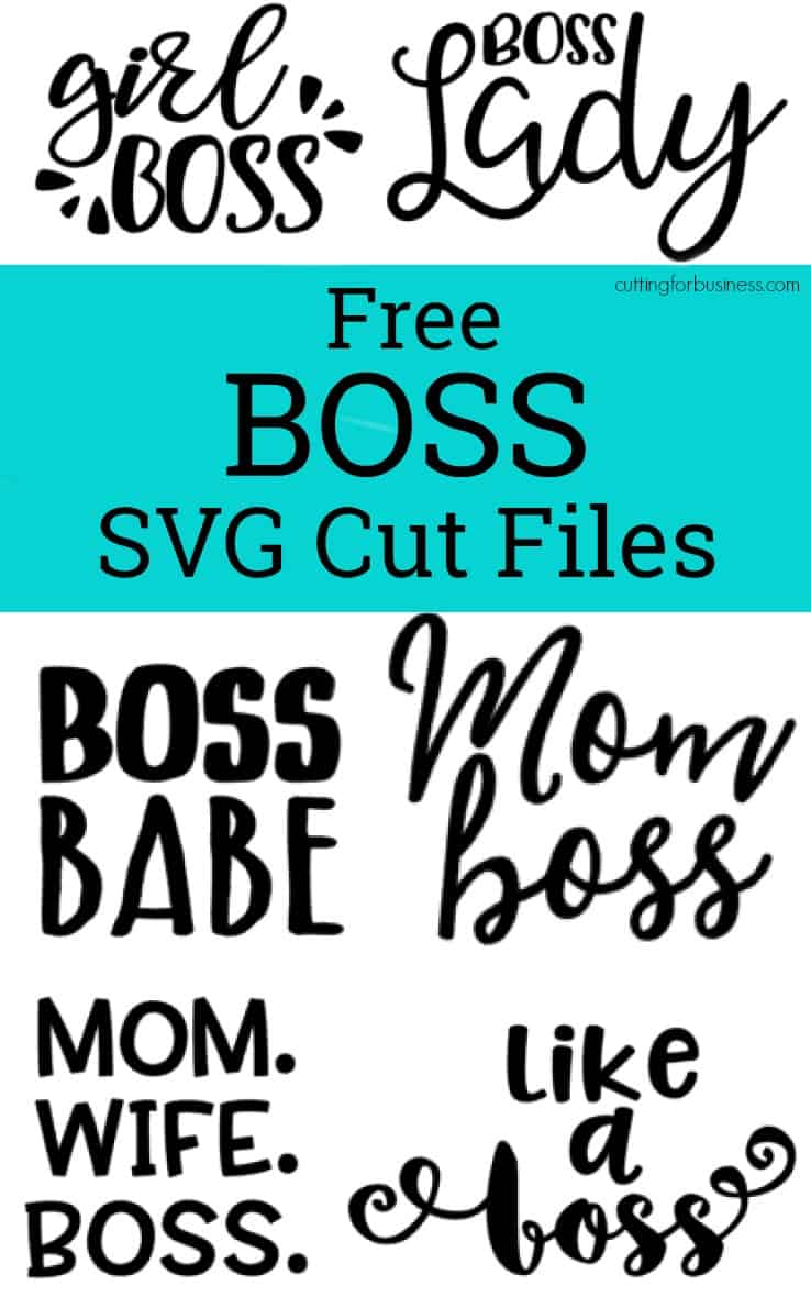 Free 'Boss' SVG Cut File Set for Silhouette Cameo or Cricut Explore