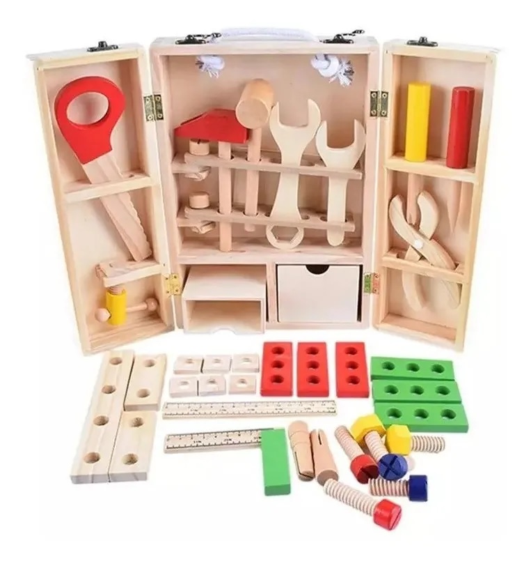 Caja Herramientas de Madera Juguetes Didácticos CUTUMMI Aprender Jugando