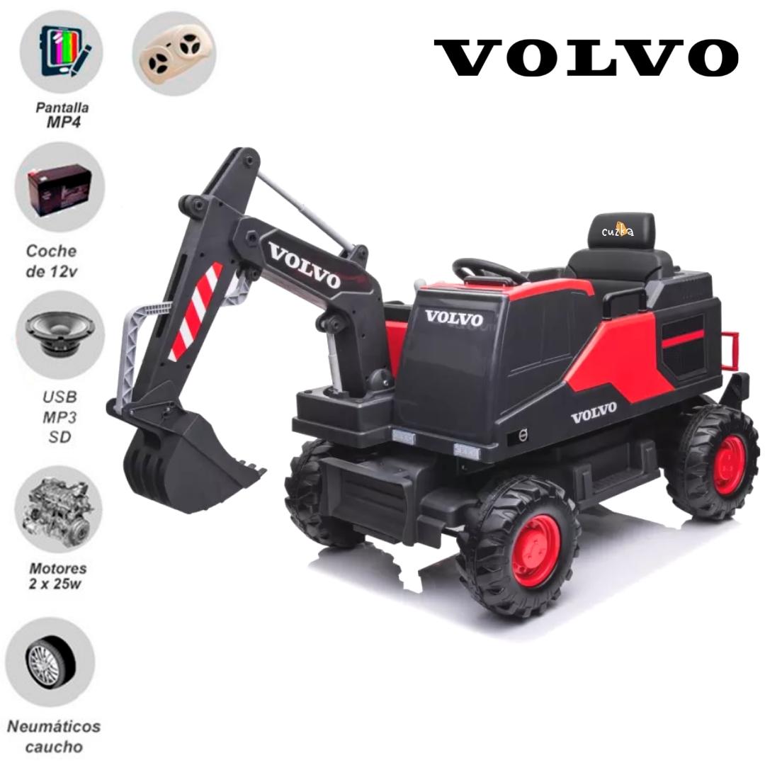 Carro a Batería «EXCAVADORA VOLVO» 24 VLT Y PANTALLA MP4 – Cuzka
