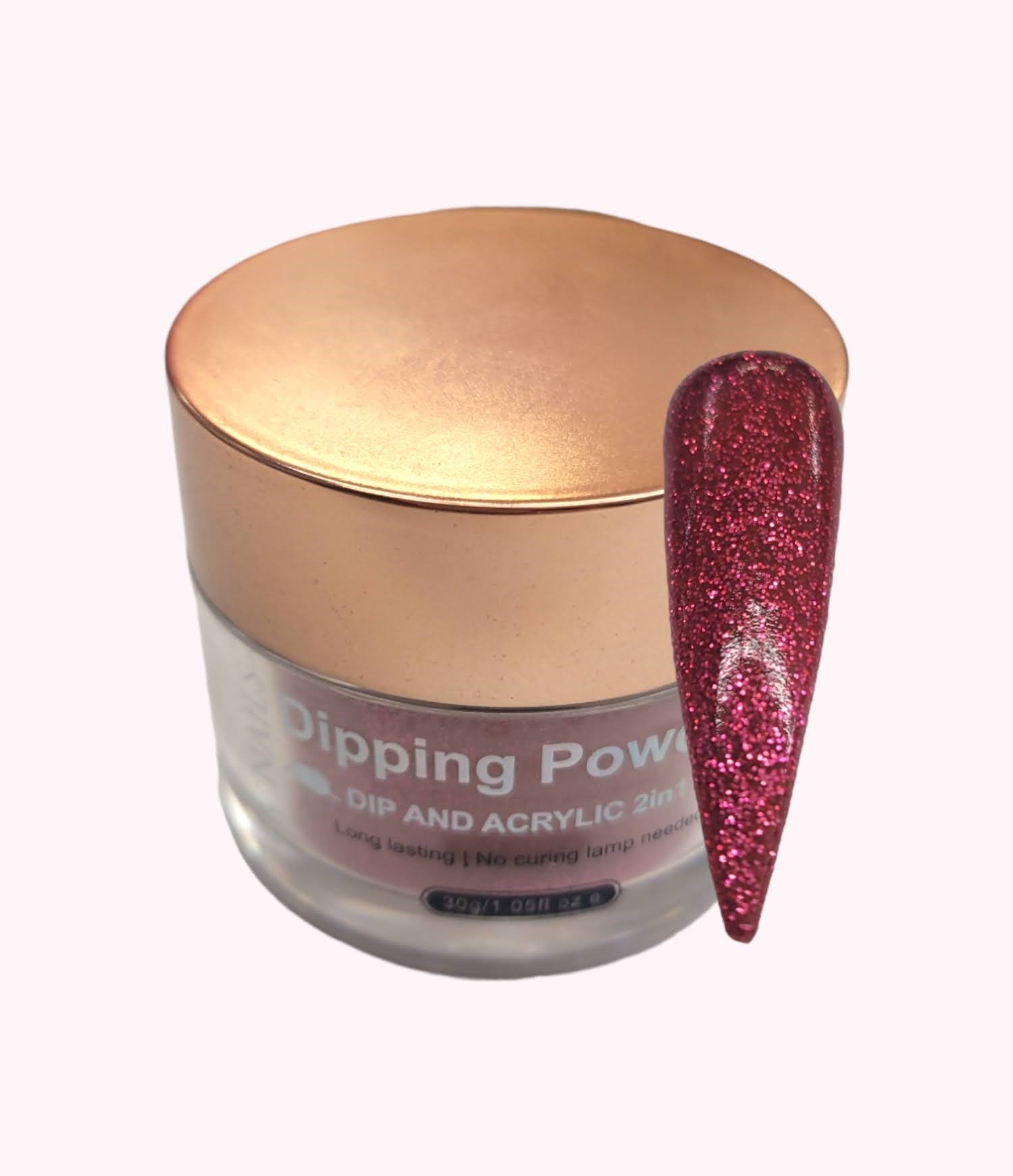 CV NAILS DIP & ACRYLIC W/GLITTER 2 IN 1171 1 OZ. CV Nails Supply