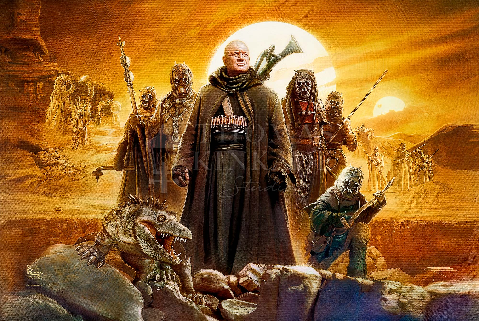 The Book of Boba Fett Tusken Raiders by Brian Rood & Thomas Kinkade