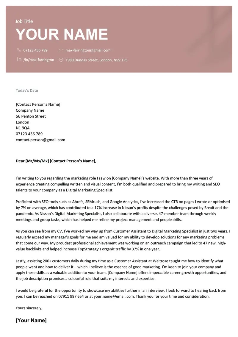 Cover Letter Format Your Guide to Getting It Right