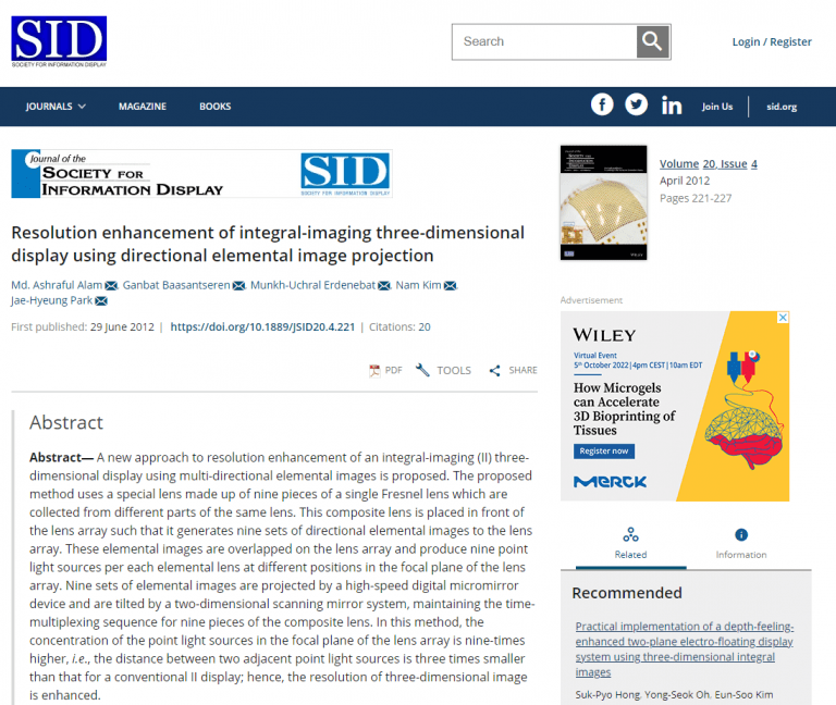 SuperResolution Enhancement Method Based on Generative Adversarial Network for Integral Imaging