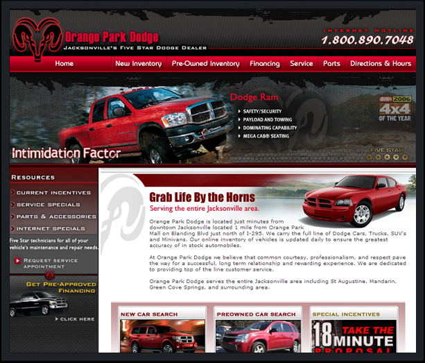 Orange Park Dodge Dealership Viscusi Design site Design, Graphic
