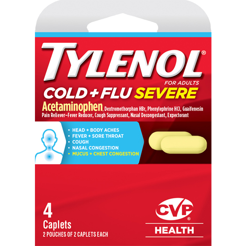 CVP Tylenol ColdFlu Severe 4ct Consumer Value Products, Inc.