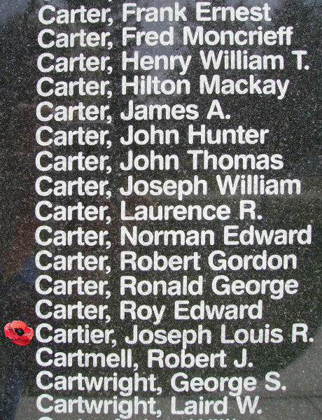 Joseph Louis Raymond Cartier The Canadian Virtual War Memorial Veterans Affairs Canada