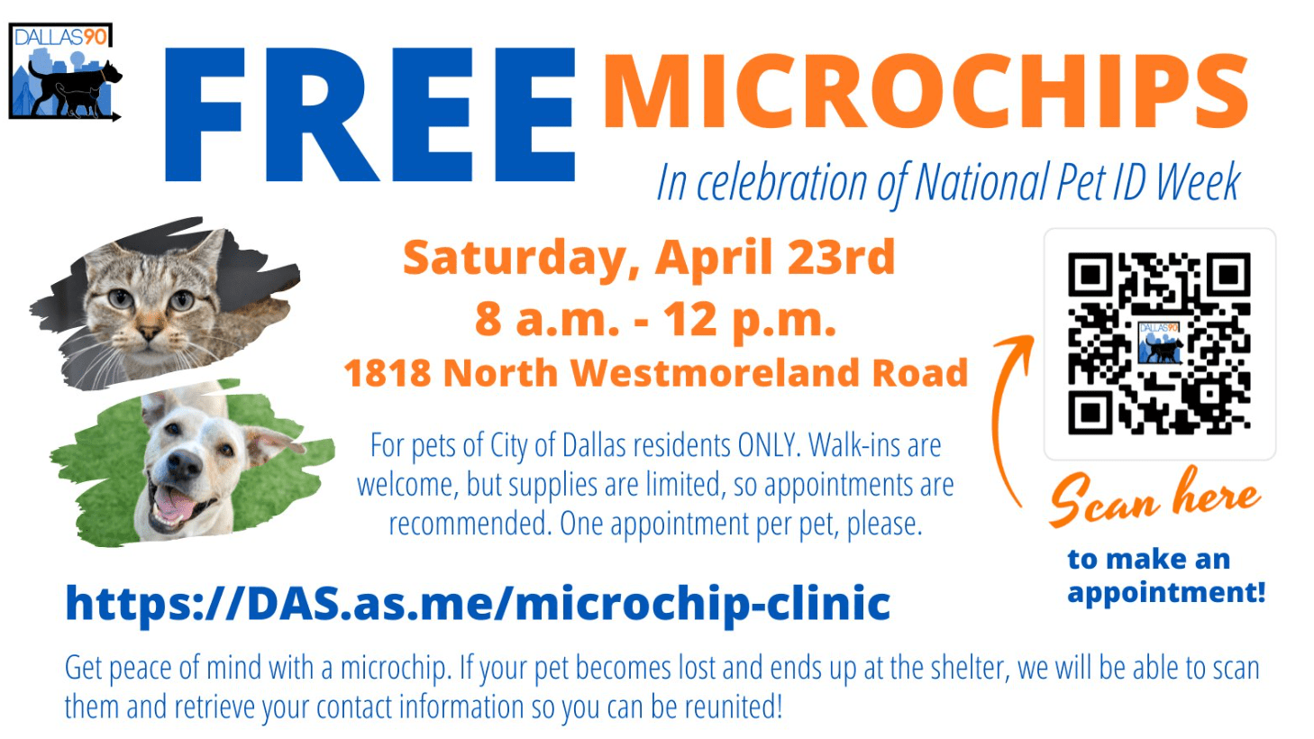 Get your pets microchipped for free at Dallas Animal Services Saturday