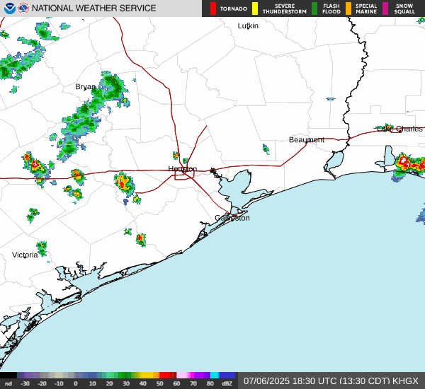 RADAR Heavy rainfall prompts flash flood warning in Texas CW39 Houston