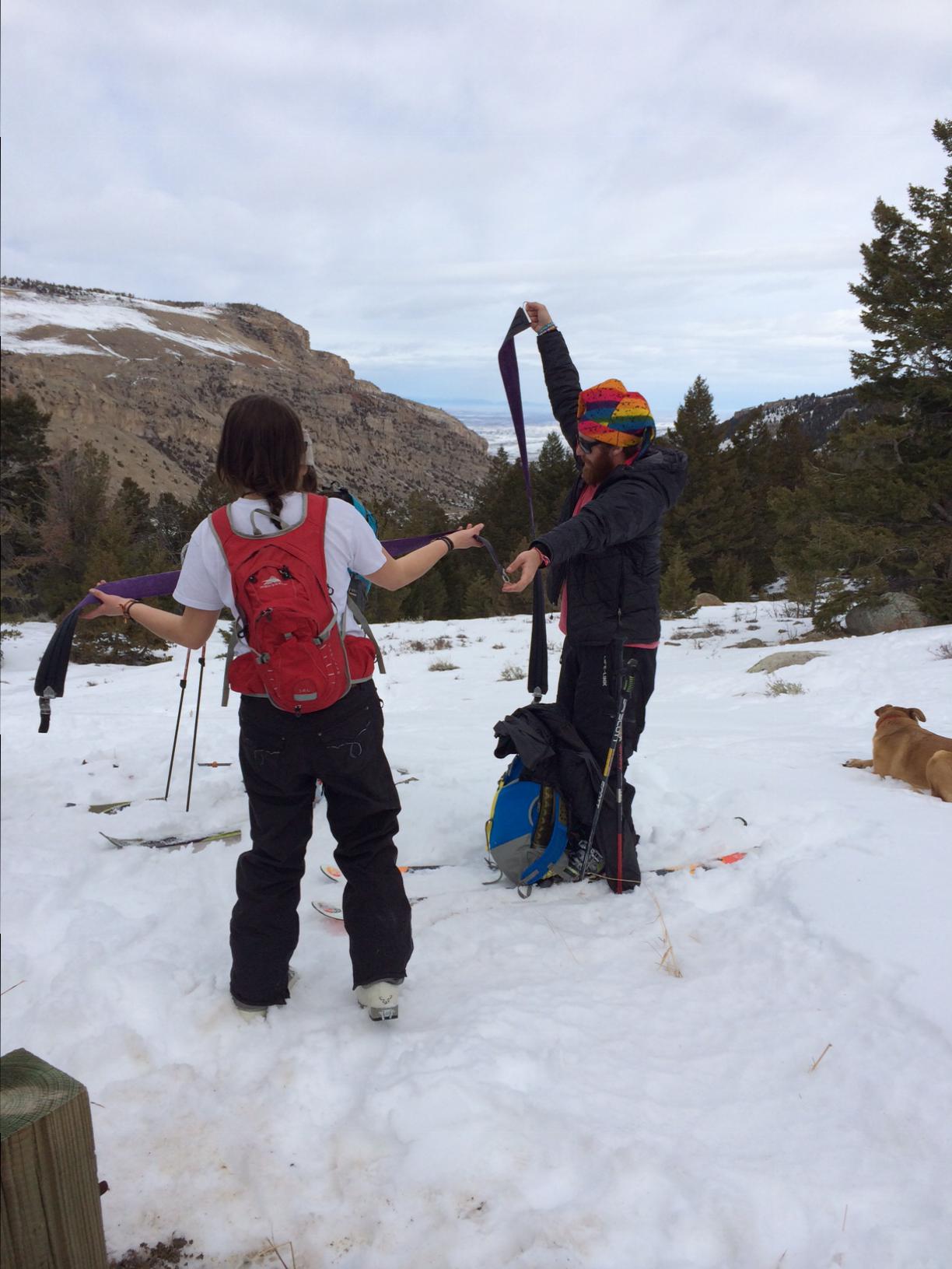 Backcountry ski class day 1 CWC Outdoor Ed
