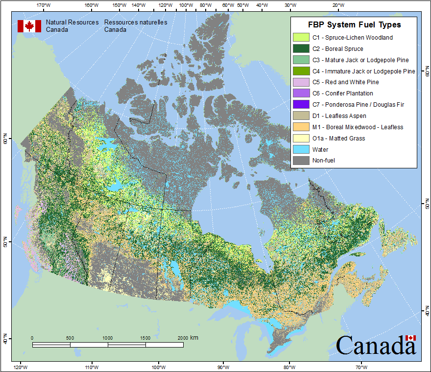 Canadian Wildland Fire Information System Background Maps