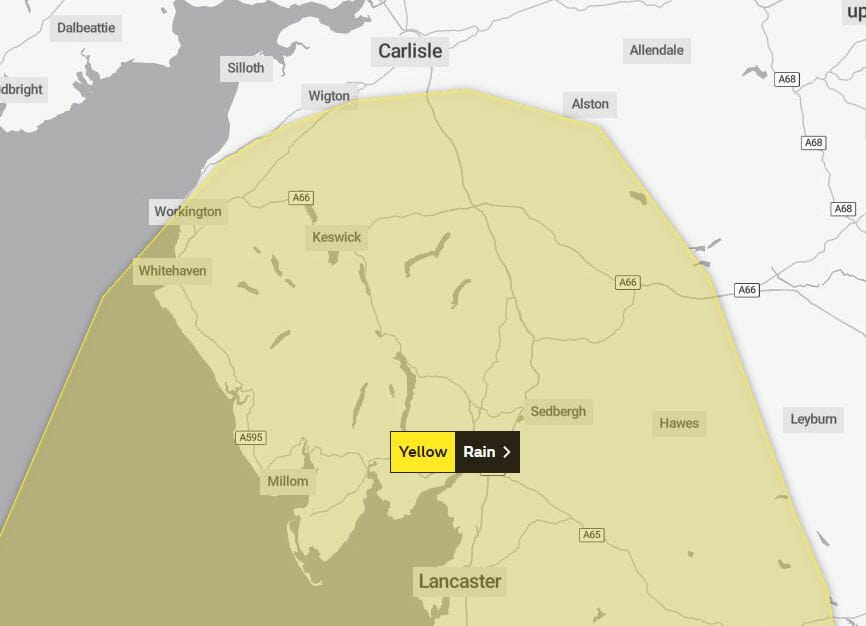 New weather warning issued for Cumbria Cumberland and Westmorland Herald