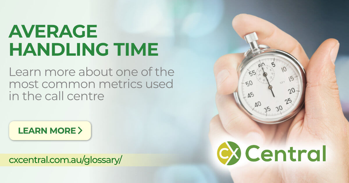 The Average Handling Time metric (AHT) in call centres