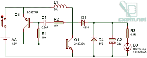 Cx2812 схема фонарика