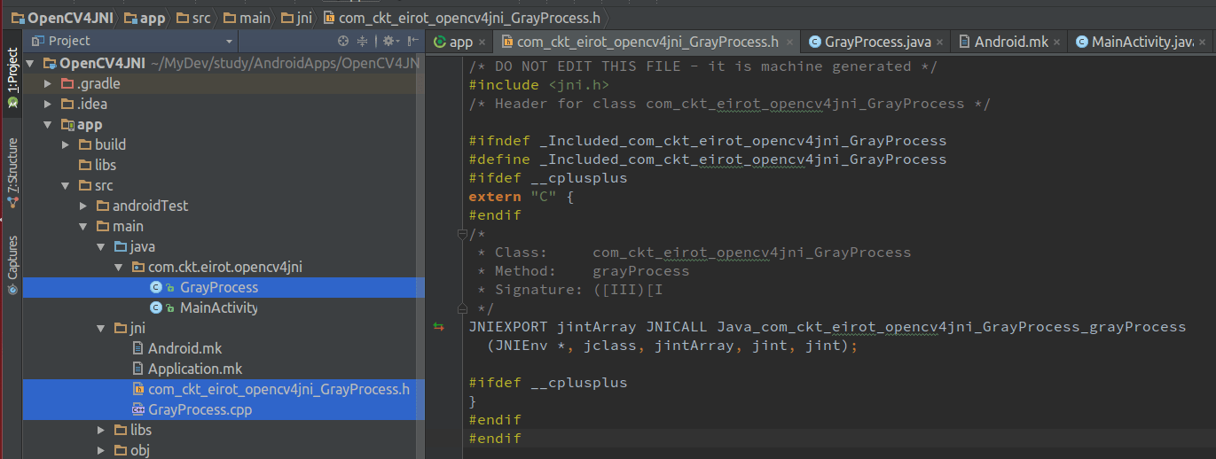 Android Studio上Native方式使用OpenCV to my blog