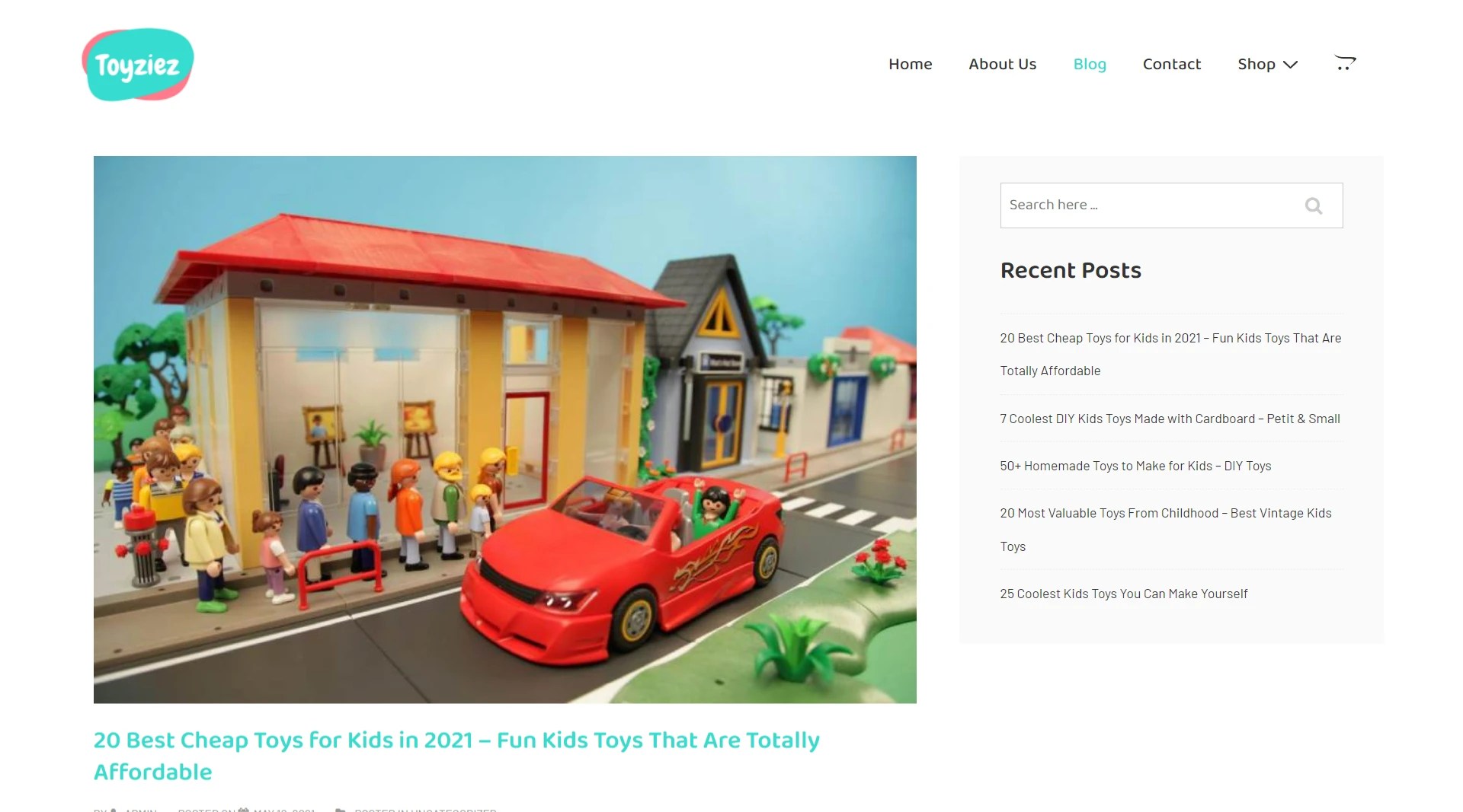 Toy Store WordPress site Template