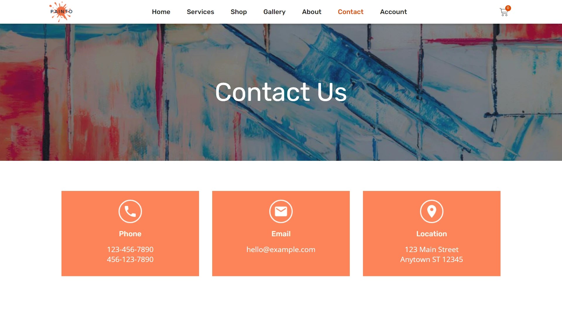 Painting Company WordPress site Template