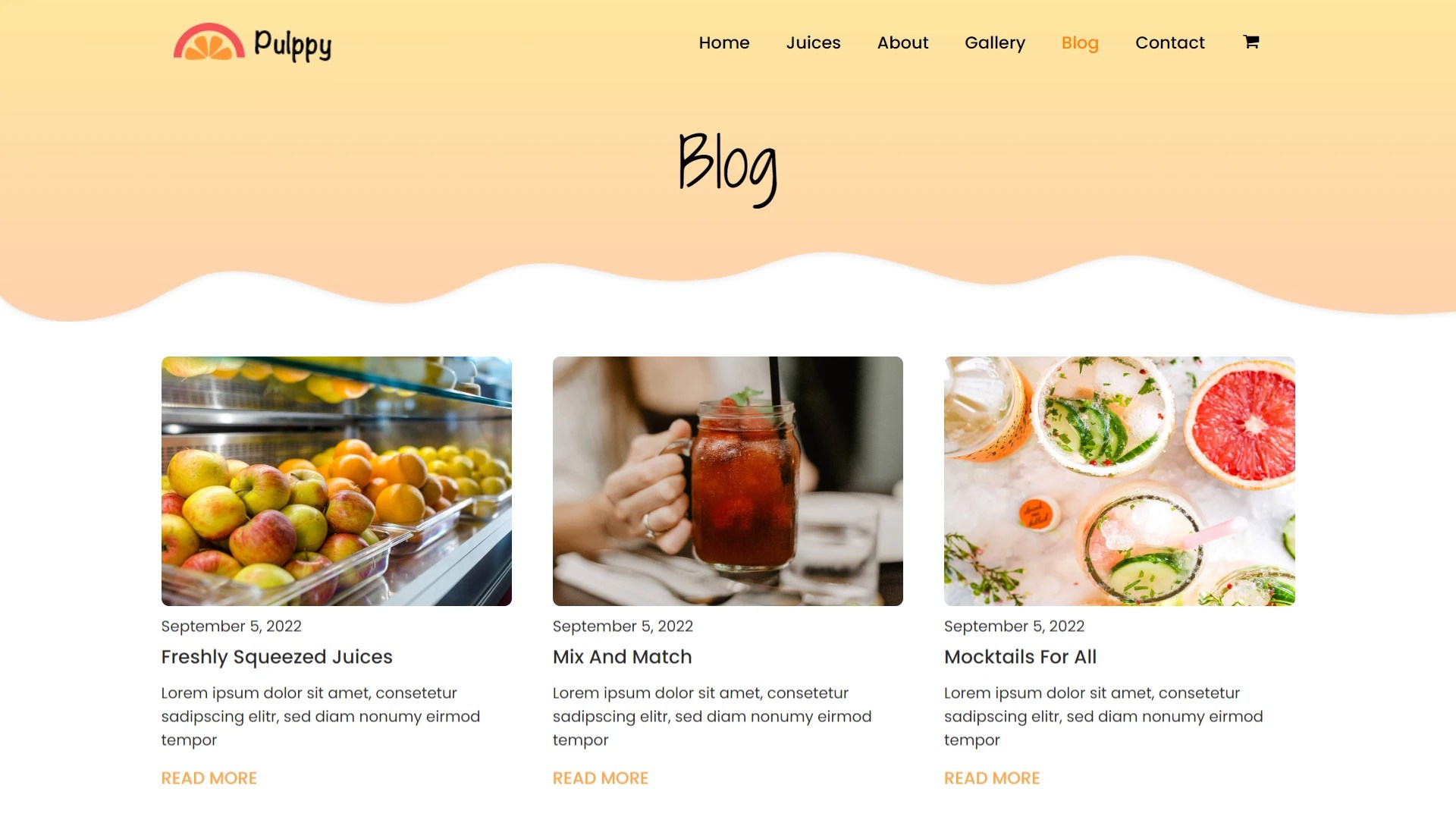 Juice Shop WordPress site Template