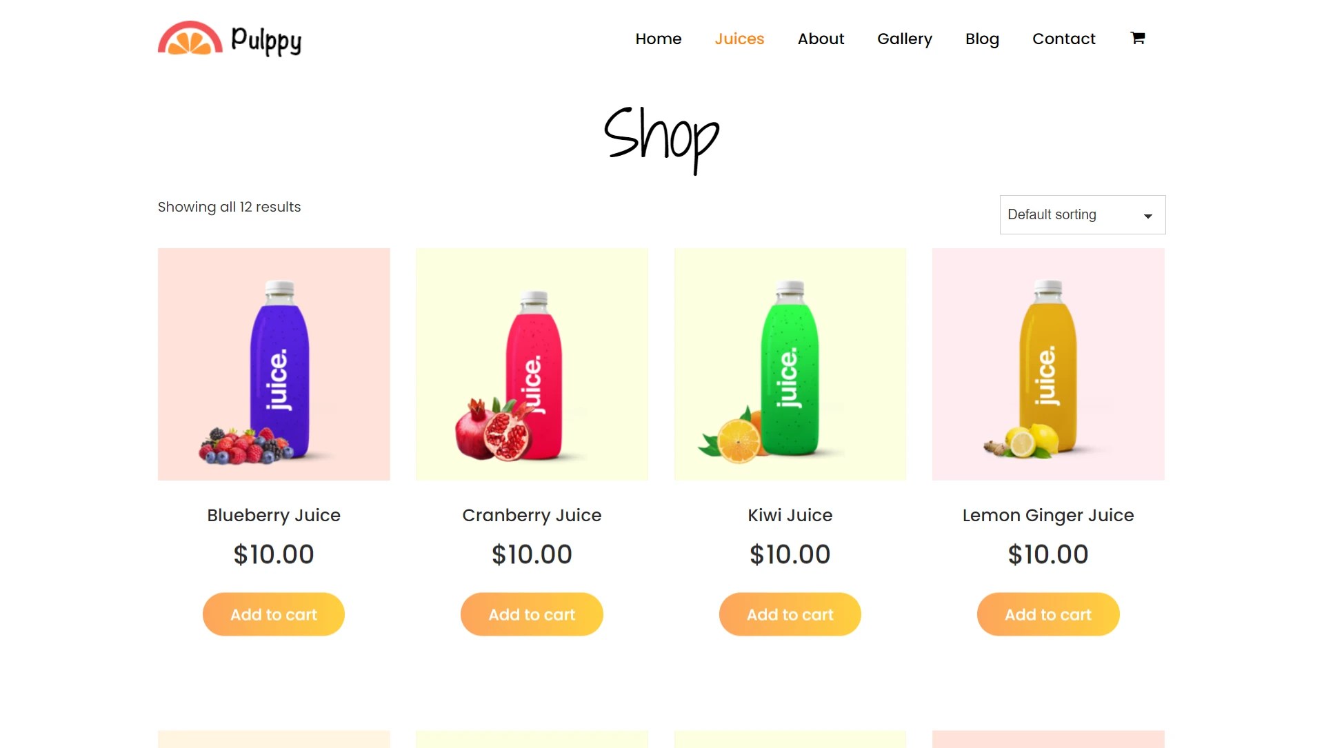 Juice Shop WordPress site Template