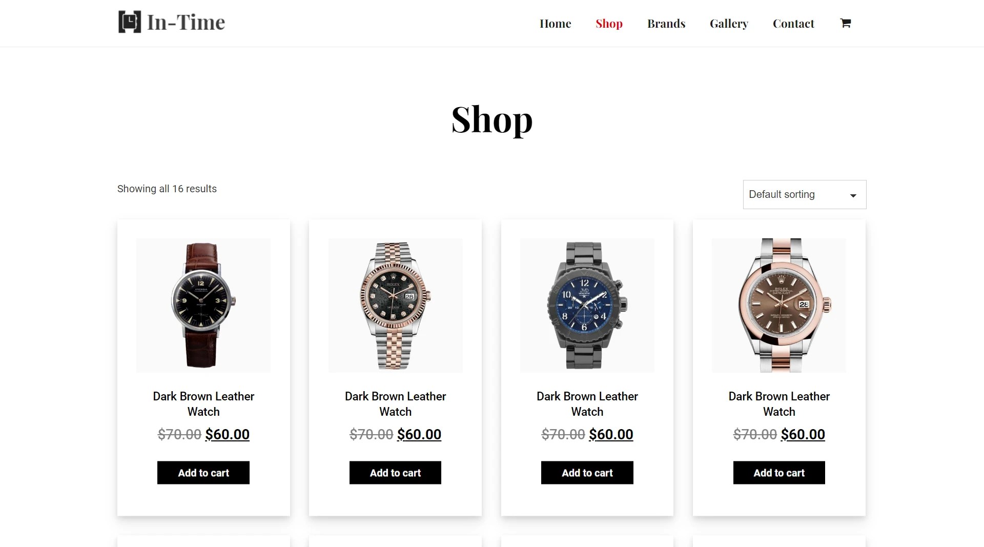 Watch Store WordPress site Template