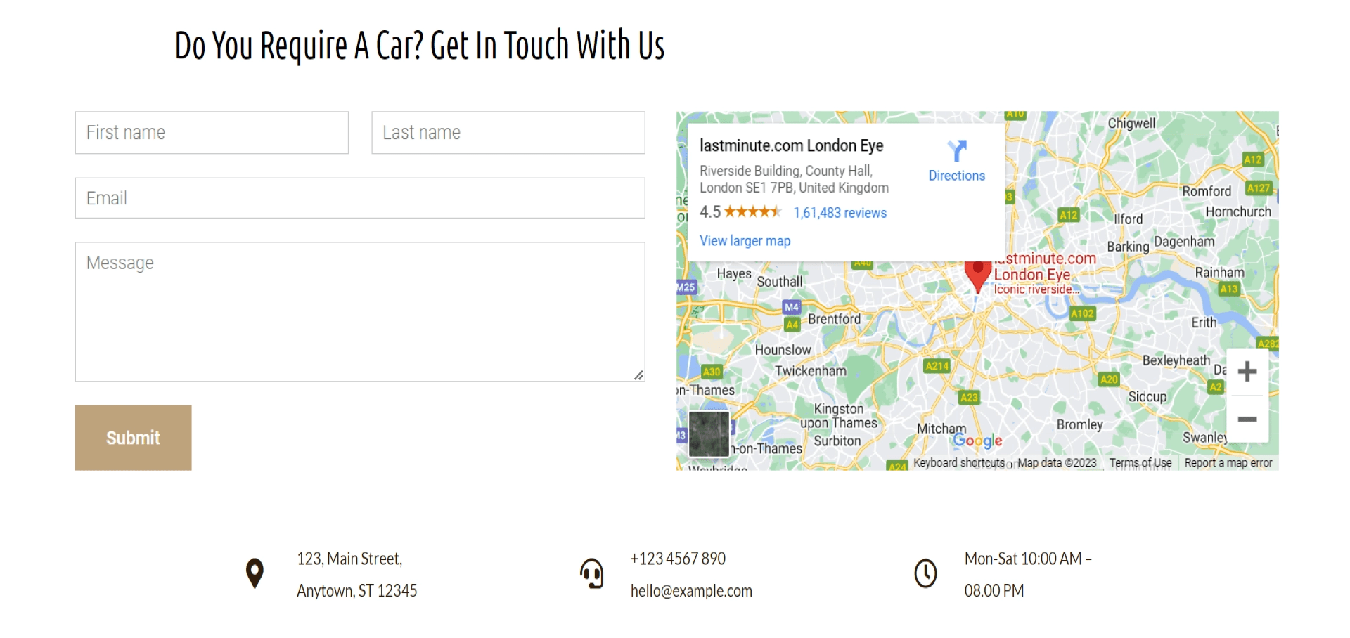 Car Rental WordPress site Template