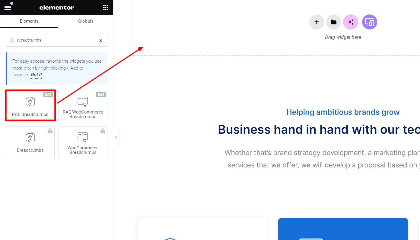 How To Add Breadcrumbs To Elementor site