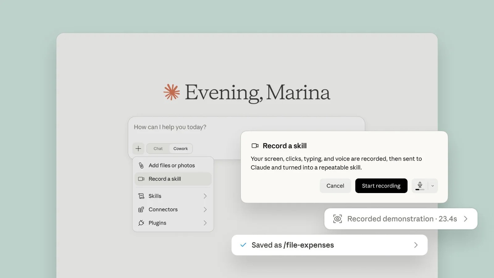 Teach Claude Skills Easily with Screen Recording