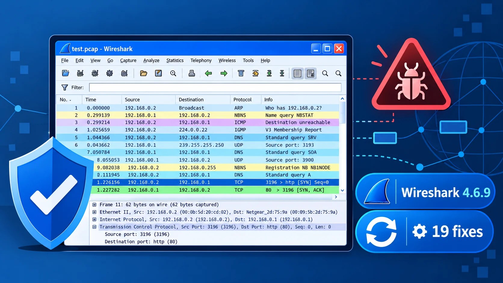 Wireshark 4.6.9: Security Enhancements Address 19 Flaws