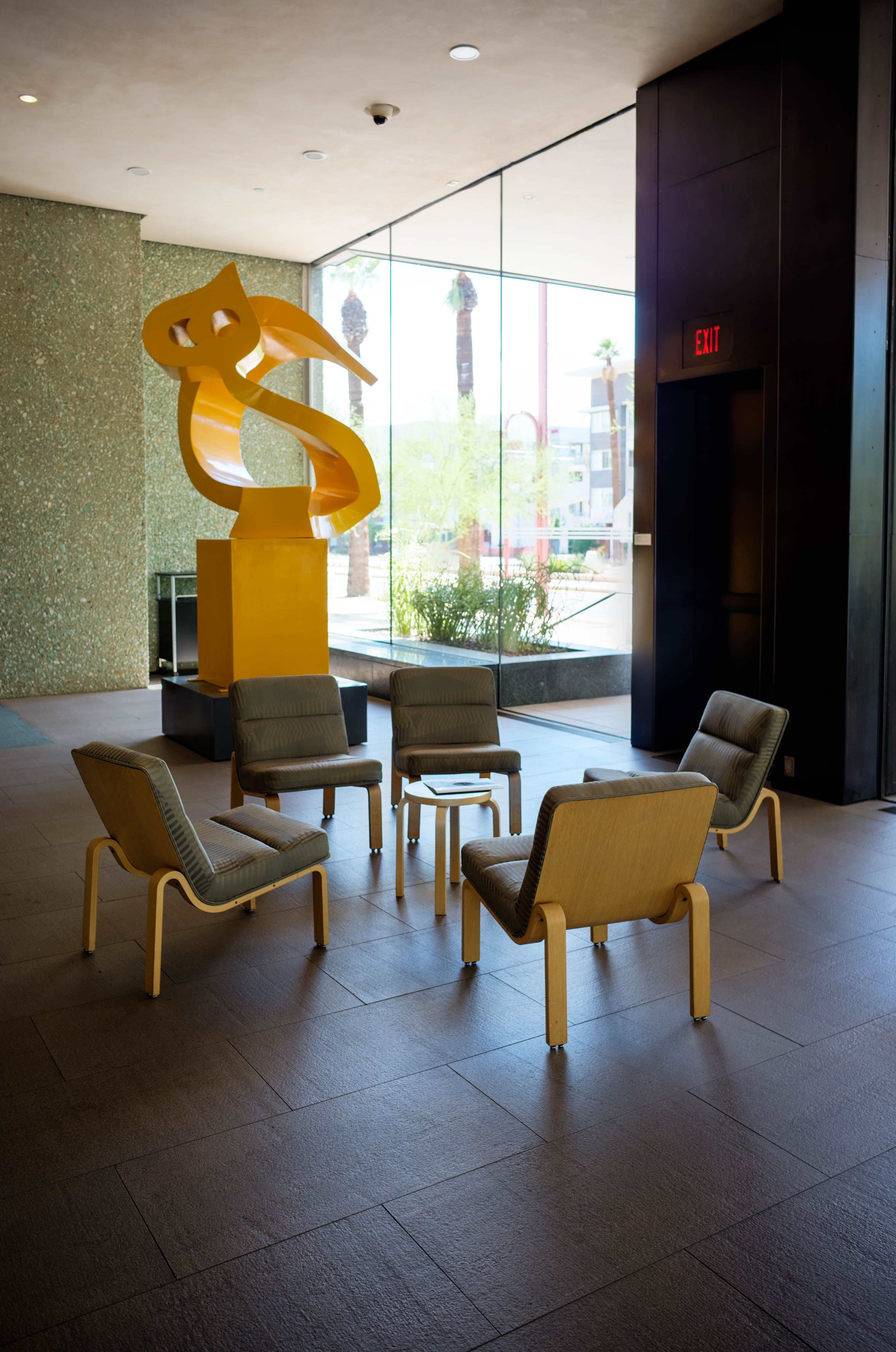 Meet Under the Yellow Sculpture Photography by CyberShutterbug