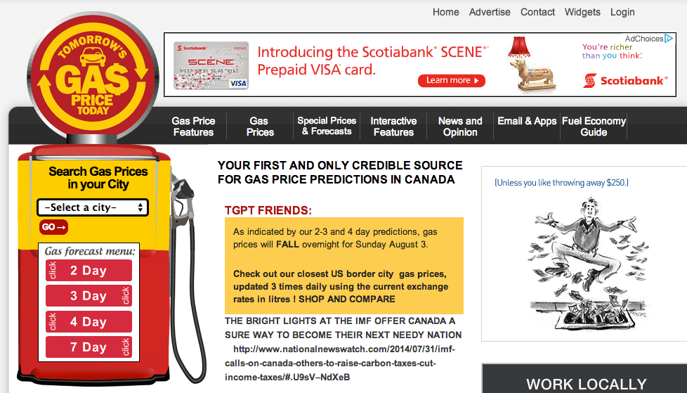 Tomorrow's Gas Price Today Cyberwalker Digital