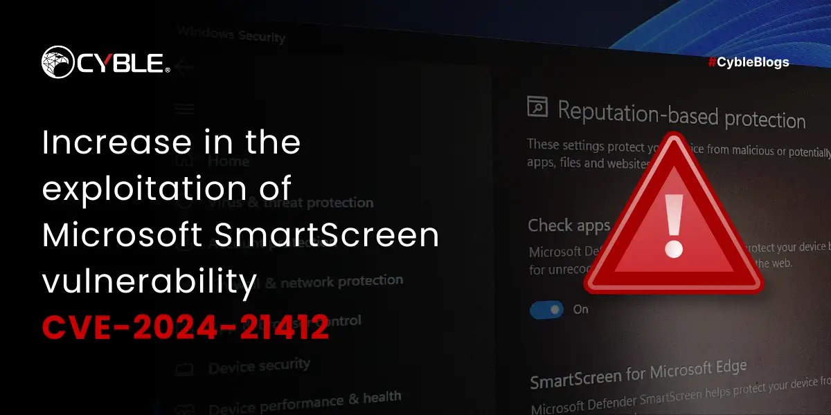 Increase in the exploitation of Microsoft SmartScreen vulnerability CVE