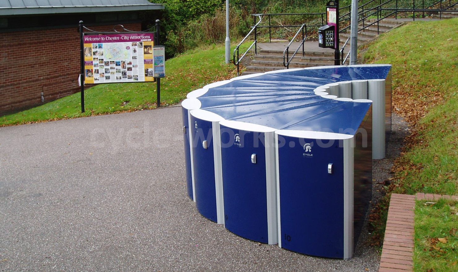 Bike Lockers Installed at Chester Bus Station and Park & Ride Sites