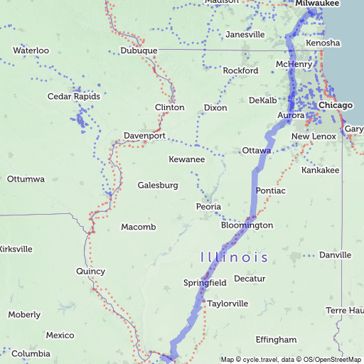 Bike map Cycle route planner cycle.travel