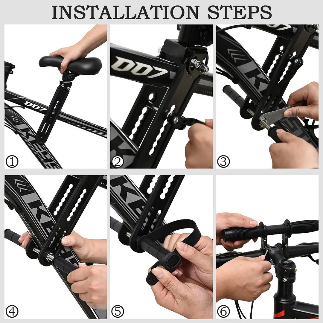 Front Mounted Children's Bike Seat with Handle Bar