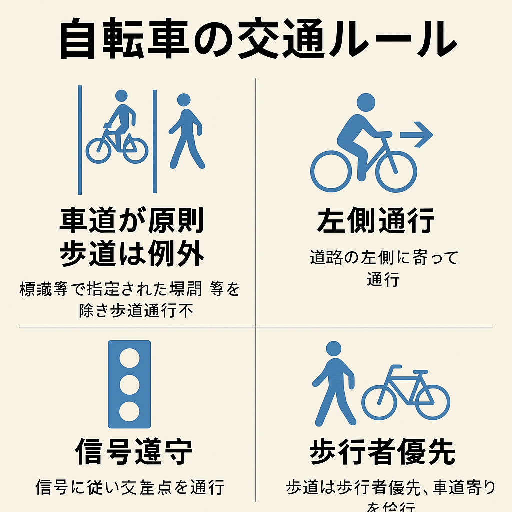 自転車の正しい運転ルール：道路交通法に基づく必読ガイド