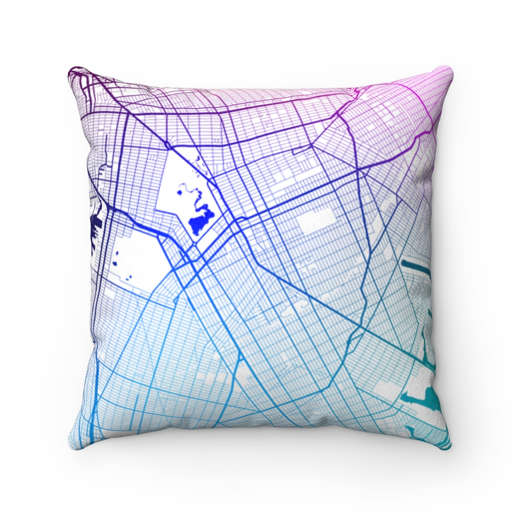 New York Map Pillow Manhattan Premium Pillow Bed Pillows Home & Living