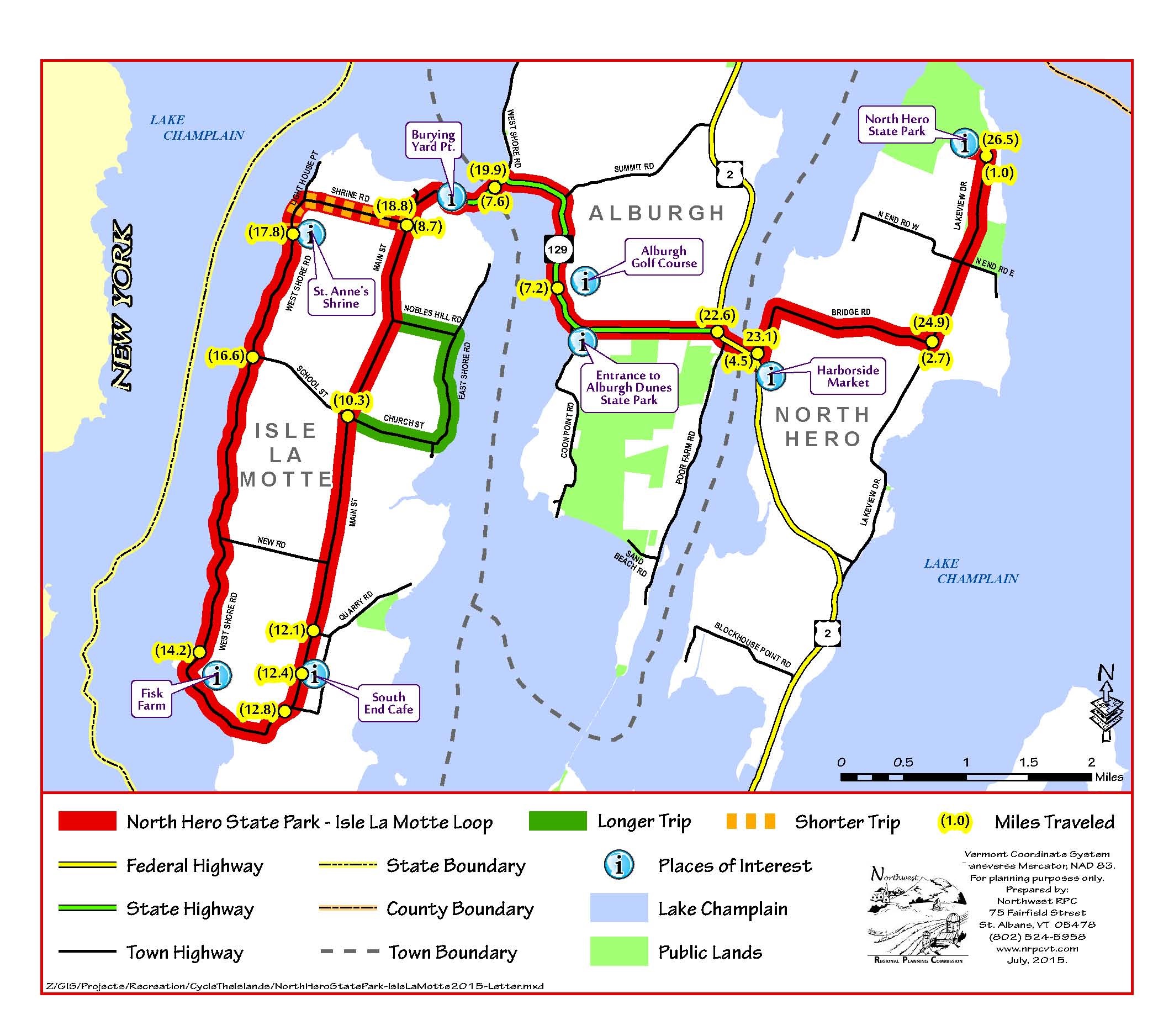 North Hero State Park Isle La Motte Loop Cycle the Islands of Lake